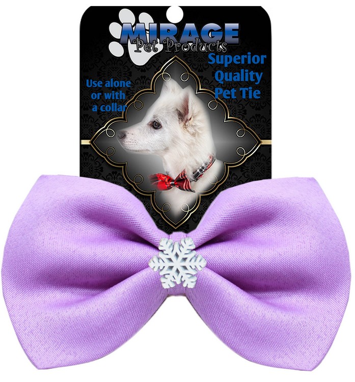 Snowflake Widget Pet Bowtie Lavender